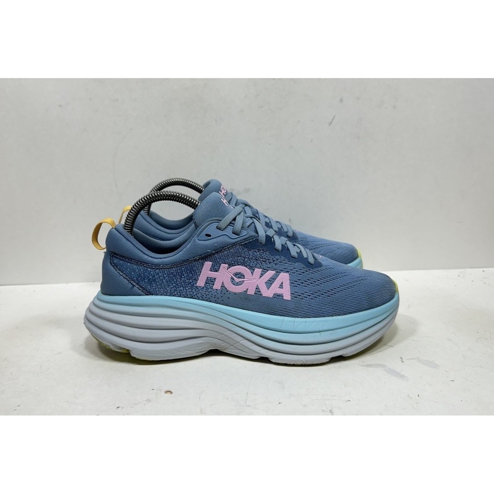 Hoka One One Bondi 8 Women's Blue Running Shoes 1127952 SSK Sneakers Size 7.5